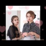 ドビーシフォンor花柄Vフリルリボンブラウス夢展望