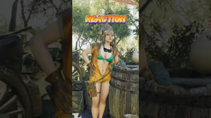 Gemma Reacts when you Shoot her! #monsterhunterwilds #mhwilds #capcom #fyp